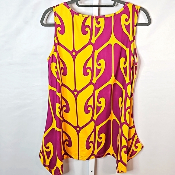 Hula Bay Purple & Yellow Top Size M - Picture 5 of 6